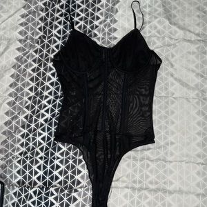 Black corset style bodysuit